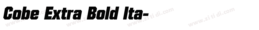 Cobe Extra Bold Ita字体转换